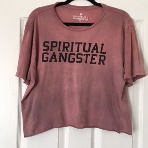 Spiritual gangster crop tee